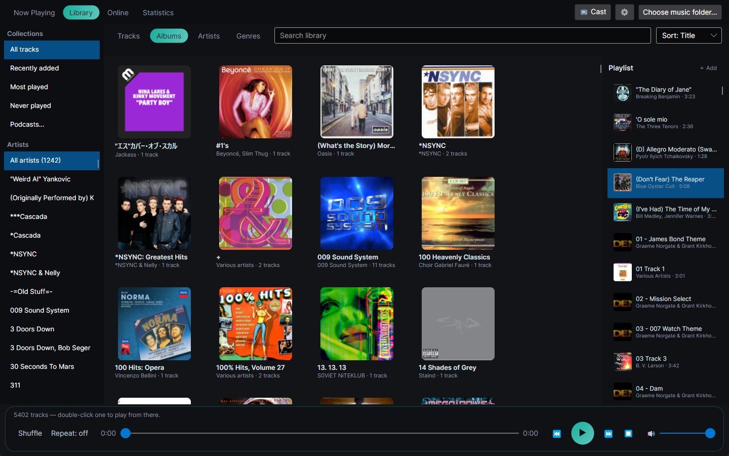 The music library.