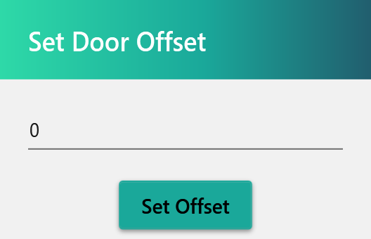 Set Door Offset.