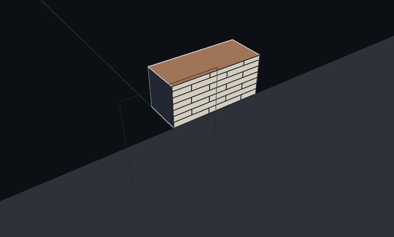 Section fill with a brick hatch.